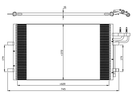 Kondensor, klimatanläggning Nrf 35551 NRF