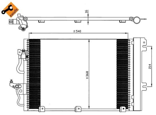 Kondensor, klimatanläggning Nrf 35555 NRF