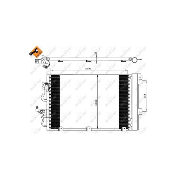 Kondensor, klimatanläggning Nrf 35555 NRF