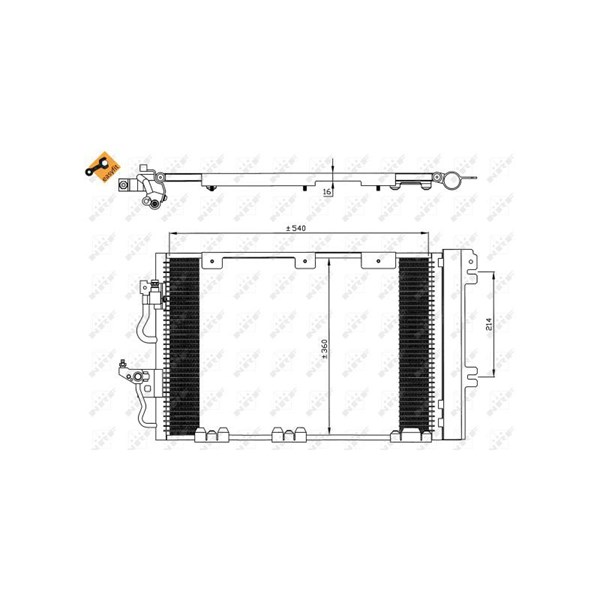 Kondensor, klimatanläggning Nrf 35556 NRF