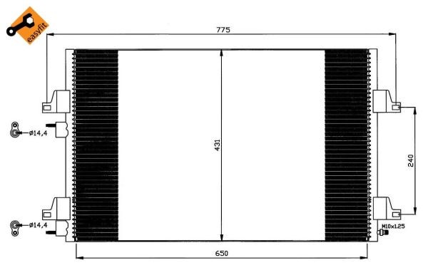 Kondensor, klimatanläggning Nrf 35557 NRF