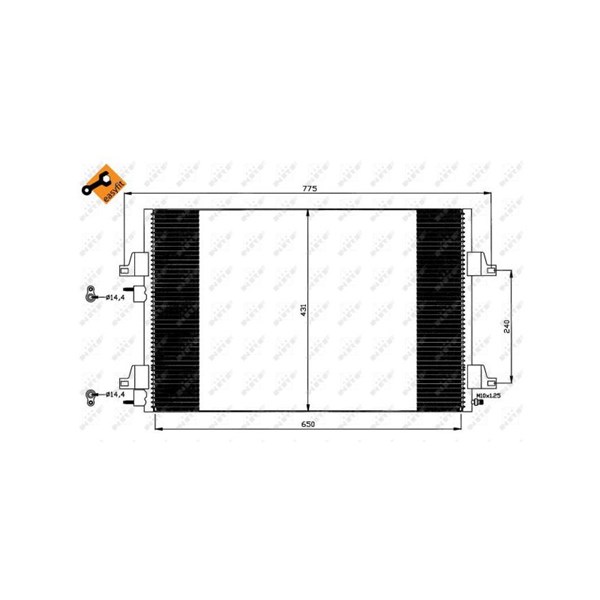 Kondensor, klimatanläggning Nrf 35557 NRF