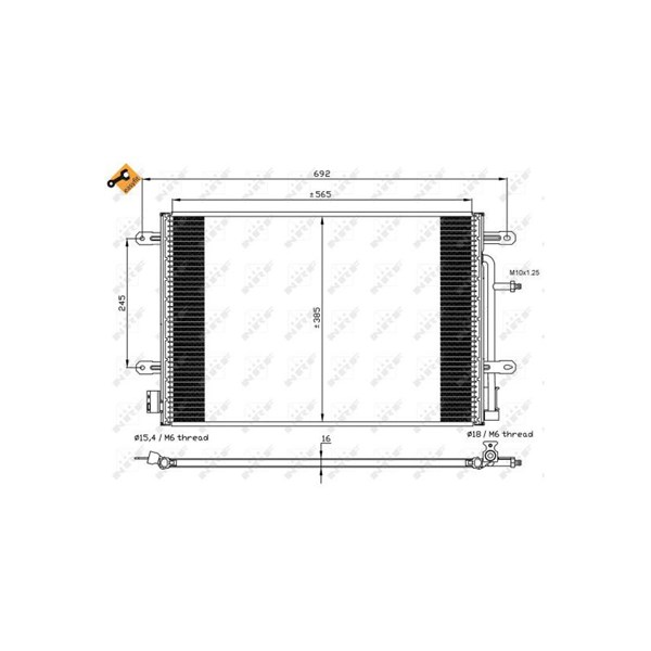 Kondensor, klimatanläggning Nrf 35560 NRF