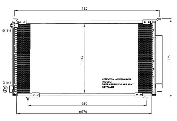Kondensor, klimatanläggning Nrf 35561 NRF
