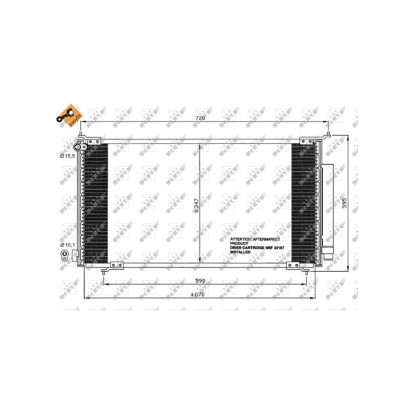 Kondensor, klimatanläggning Nrf 35561 NRF
