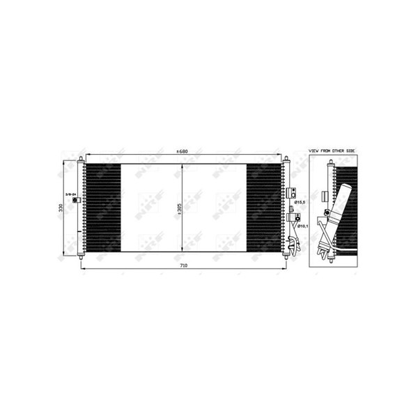 Kondensor, klimatanläggning Nrf 35563 NRF