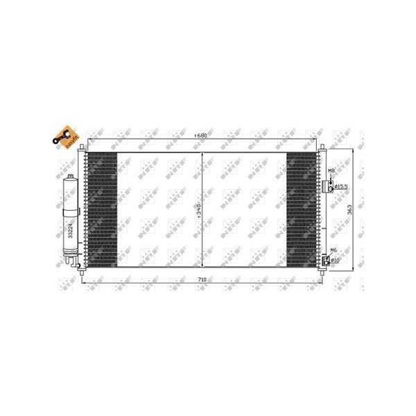 Kondensor, klimatanläggning Nrf 35565 NRF