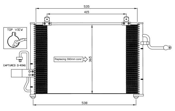 Kondensor, klimatanläggning Nrf 35568 NRF