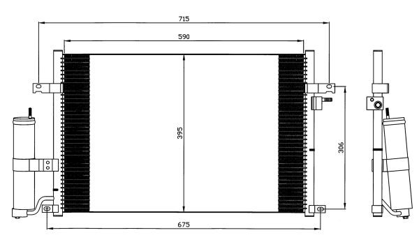 Kondensor, klimatanläggning Nrf 35573 NRF