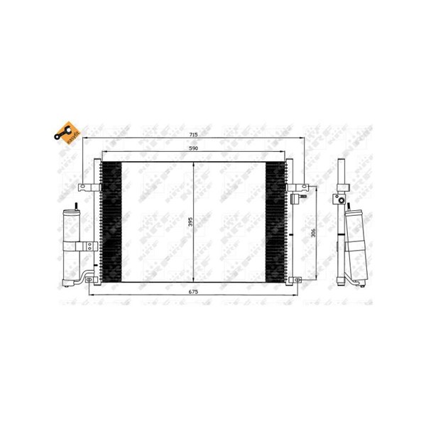 Kondensor, klimatanläggning Nrf 35573 NRF