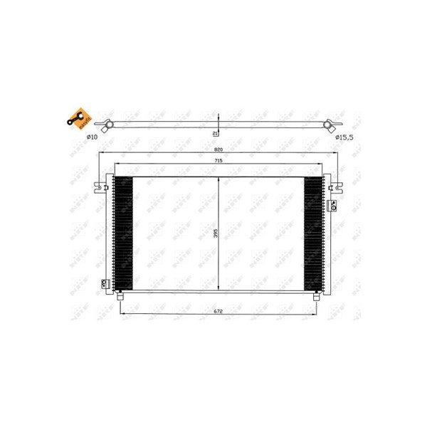 Kondensor, klimatanläggning Nrf 35574 NRF