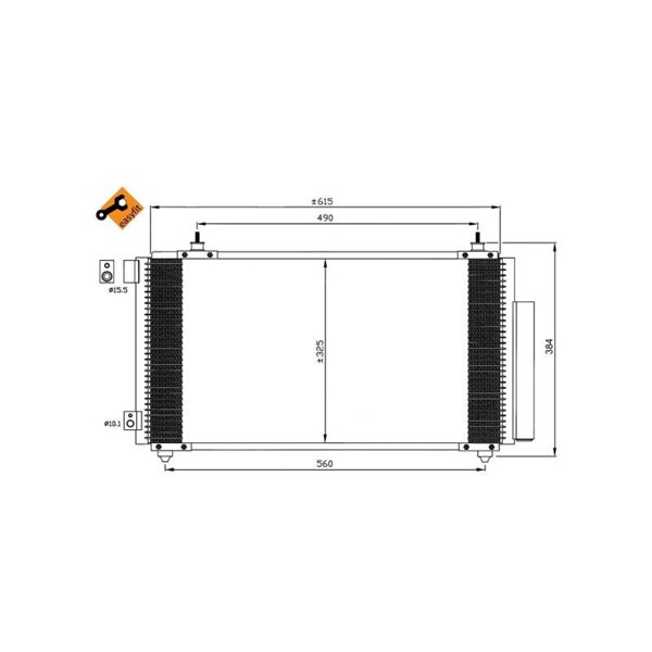 Kondensor, klimatanläggning Nrf 35576 NRF