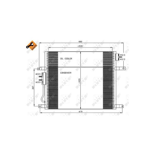 Kondensor, klimatanläggning Nrf 35577 NRF