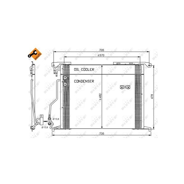 Kondensor, klimatanläggning Nrf 35578 NRF