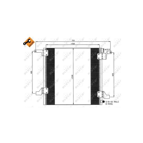 Kondensor, klimatanläggning Nrf 35579 NRF