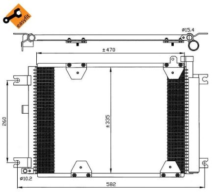 Kondensor, klimatanläggning Nrf 35580 NRF
