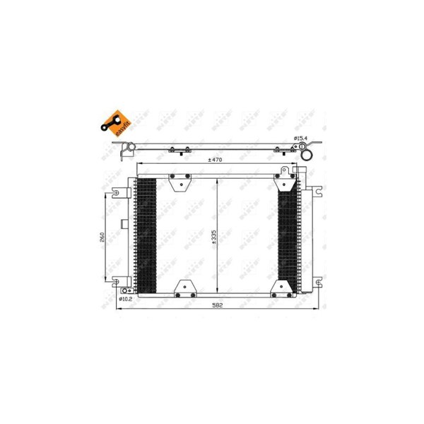 Kondensor, klimatanläggning Nrf 35580 NRF