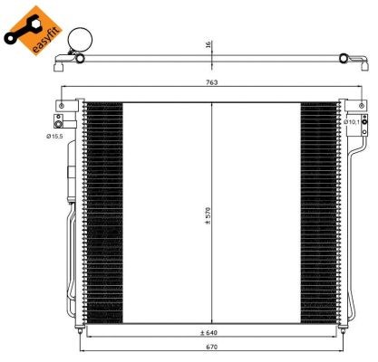 Kondensor, klimatanläggning Nrf 35582 NRF