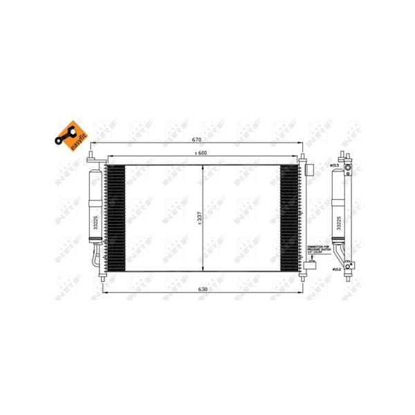 Kondensor, klimatanläggning Nrf 35583 NRF