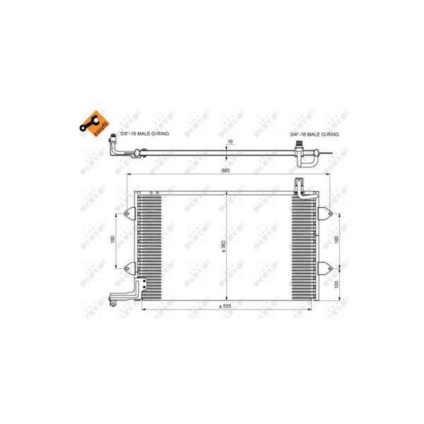 Kondensor, klimatanläggning Nrf 35584 NRF