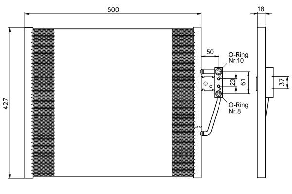 Kondensor, klimatanläggning Nrf 35585 NRF