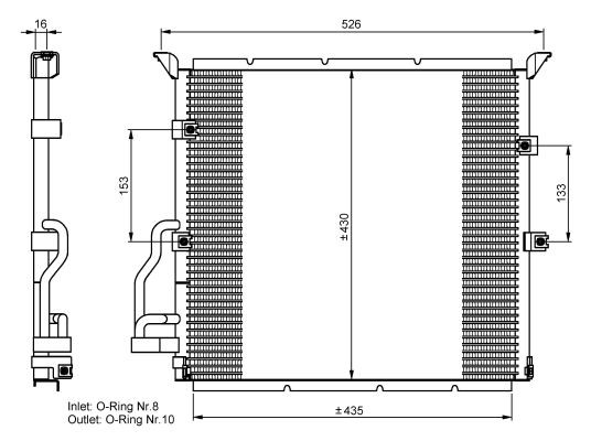 Kondensor, klimatanläggning Nrf 35586 NRF