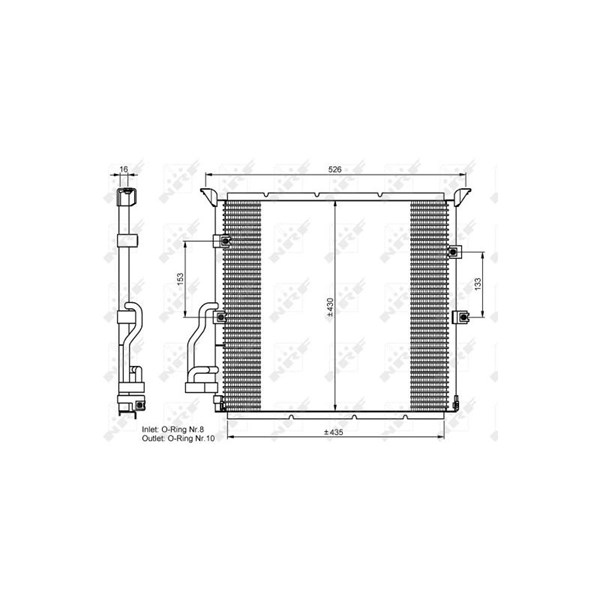 Kondensor, klimatanläggning Nrf 35586 NRF