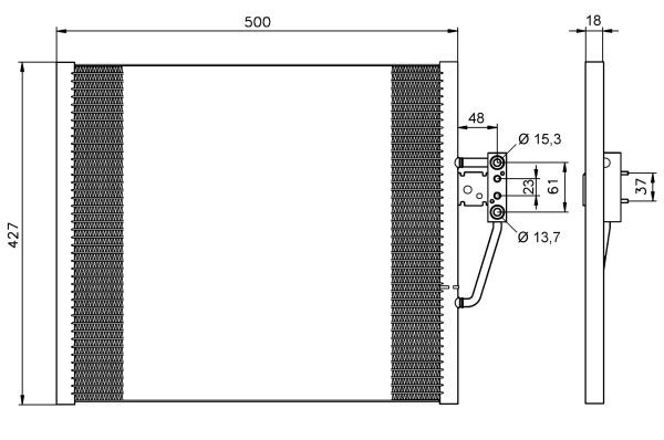 Kondensor, klimatanläggning Nrf 35587 NRF