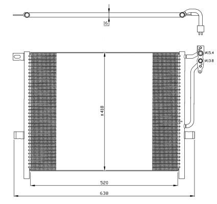 Kondensor, klimatanläggning Nrf 35589 NRF