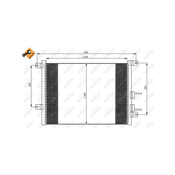 Kondensor, klimatanläggning Nrf 35590 NRF