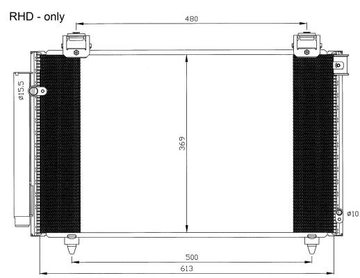 Kondensor, klimatanläggning Nrf 35593 NRF