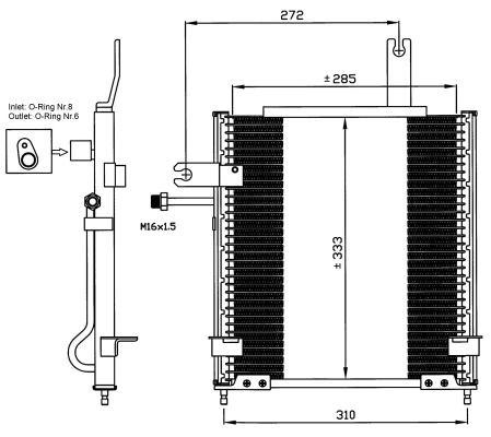 Kondensor, klimatanläggning Nrf 35597 NRF