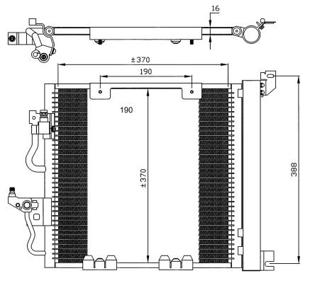 Kondensor, klimatanläggning Nrf 35598 NRF