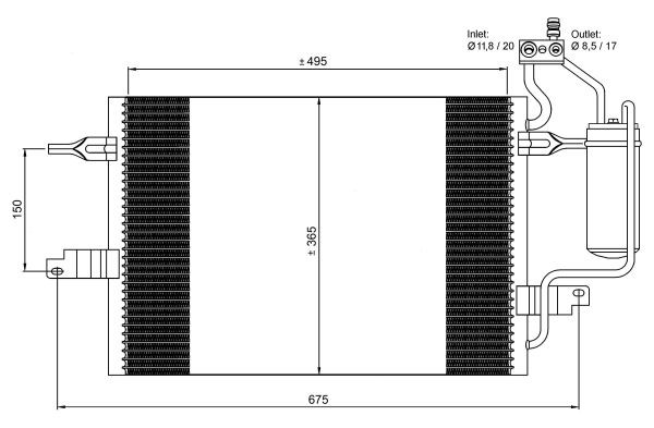 Kondensor, klimatanläggning Nrf 35599 NRF