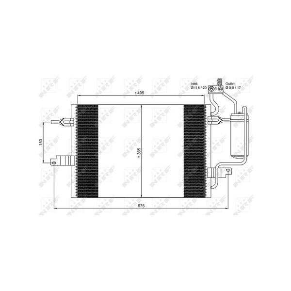 Kondensor, klimatanläggning Nrf 35599 NRF