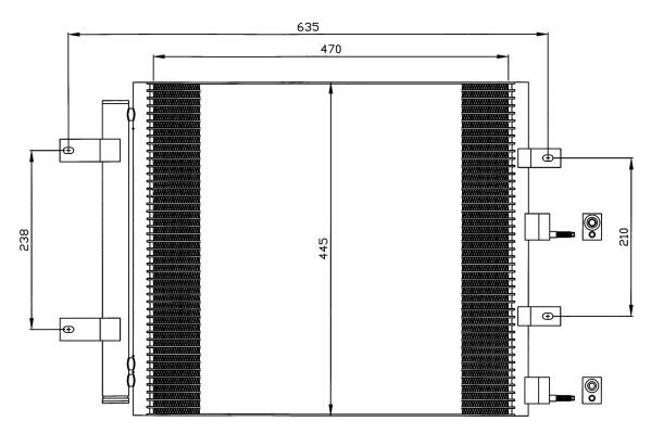 Kondensor, klimatanläggning Nrf 35604 NRF