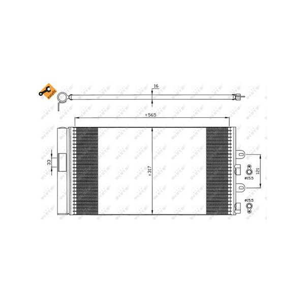 Kondensor, klimatanläggning Nrf 35606 NRF