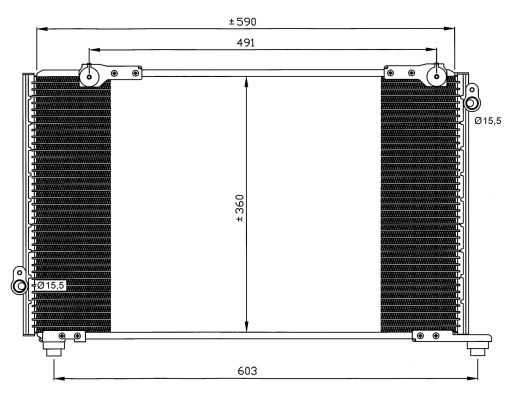 Kondensor, klimatanläggning Nrf 35607 NRF