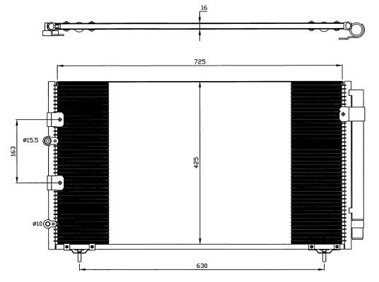 Kondensor, klimatanläggning Nrf 35609 NRF