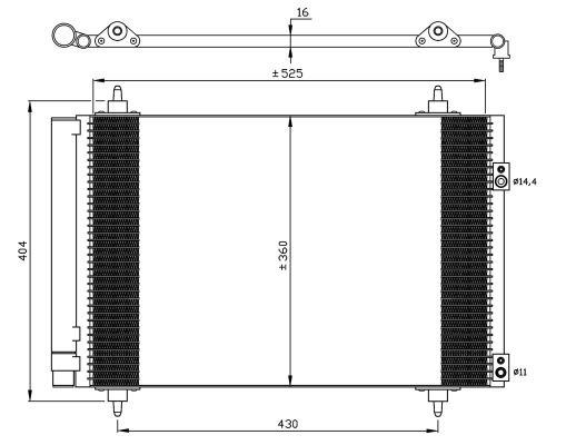 Kondensor, klimatanläggning Nrf 35610 NRF