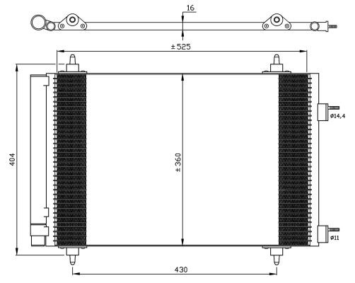 Kondensor, klimatanläggning Nrf 35611 NRF