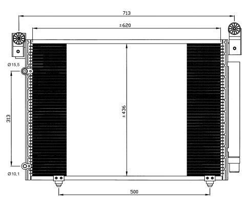 Kondensor, klimatanläggning Nrf 35612 NRF
