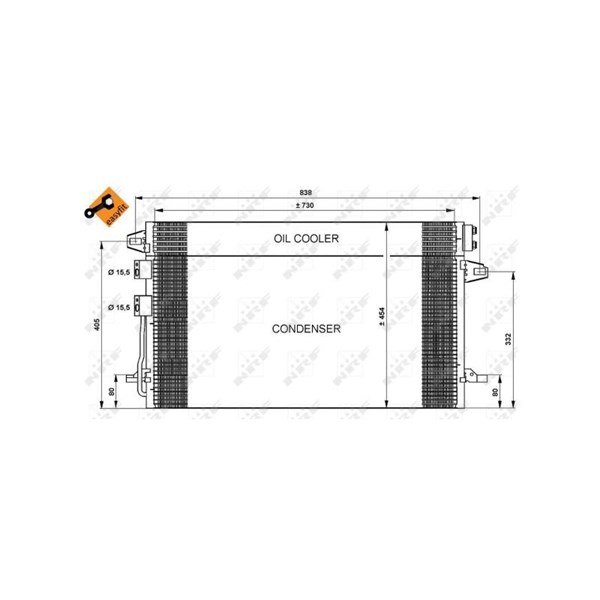 Kondensor, klimatanläggning Nrf 35617 NRF