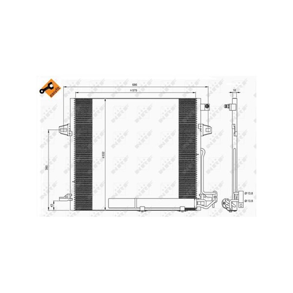 Kondensor, klimatanläggning Nrf 35618 NRF