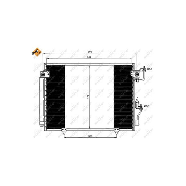 Kondensor, klimatanläggning Nrf 35619 NRF