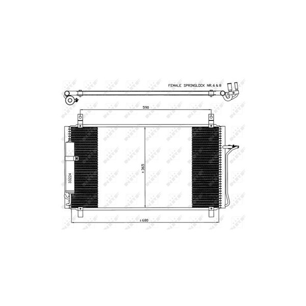 Kondensor, klimatanläggning Nrf 35624 NRF