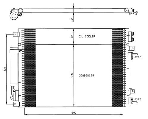Kondensor, klimatanläggning Nrf 35626 NRF