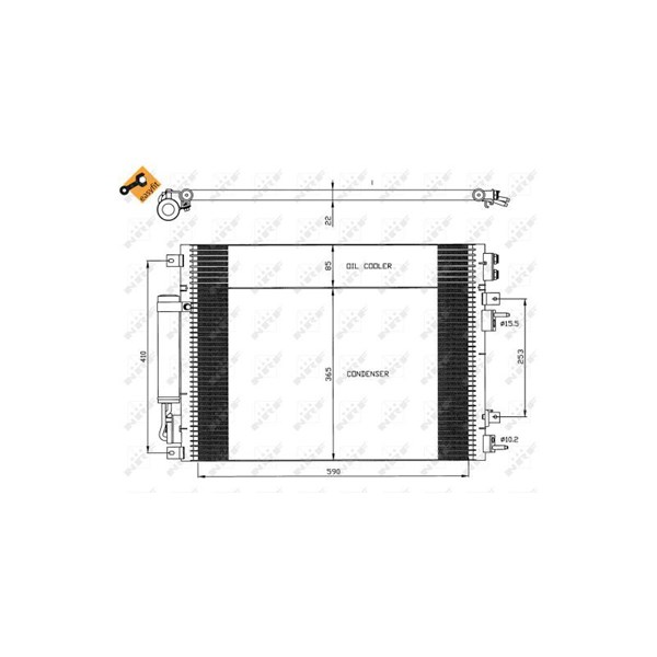Kondensor, klimatanläggning Nrf 35626 NRF