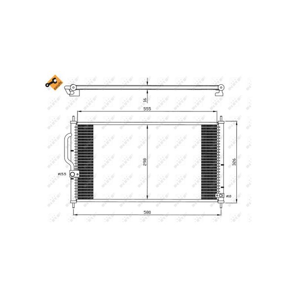 Kondensor, klimatanläggning Nrf 35627 NRF