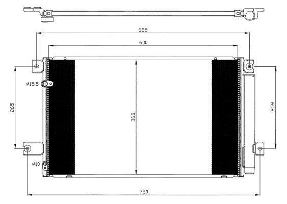 Kondensor, klimatanläggning Nrf 35628 NRF